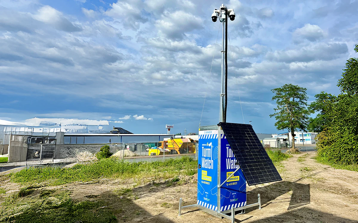 Turmwatch Autark mobile Videoüberwachung Freigelände